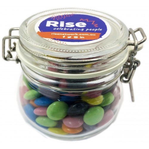 CHOC BEANS (SMARTIE LOOK ALIKE) IN CANISTER 200G (Mixed Colours)